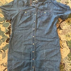 Tommy Hilfiger Blue Denim Button-Up